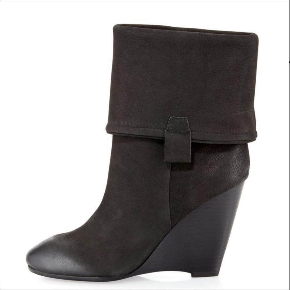 ASH wedge black booties - good condition
